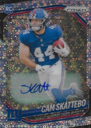 2025 Panini Prizm No Huddle Cam Skattebo [Autograph] #363 card