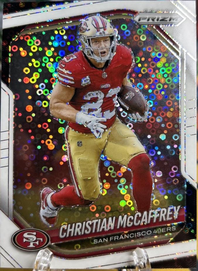 2025 Panini Prizm No Huddle Christian McCaffrey #156 card