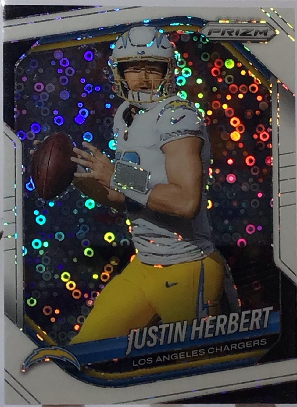 2025 Panini Prizm No Huddle Justin Herbert [White] #215 card