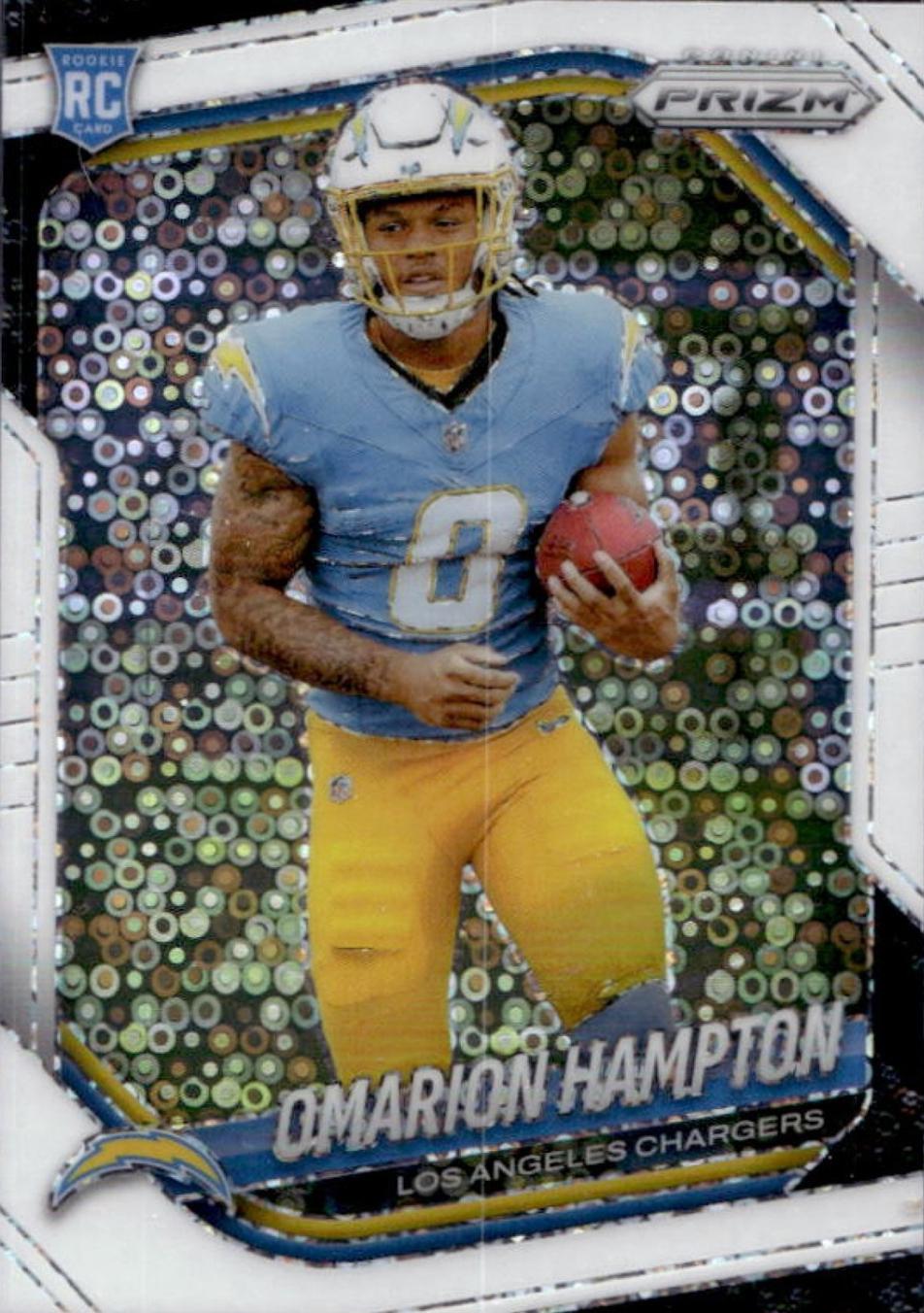 2025 Panini Prizm No Huddle Omarion Hampton [White Disco] #355 card