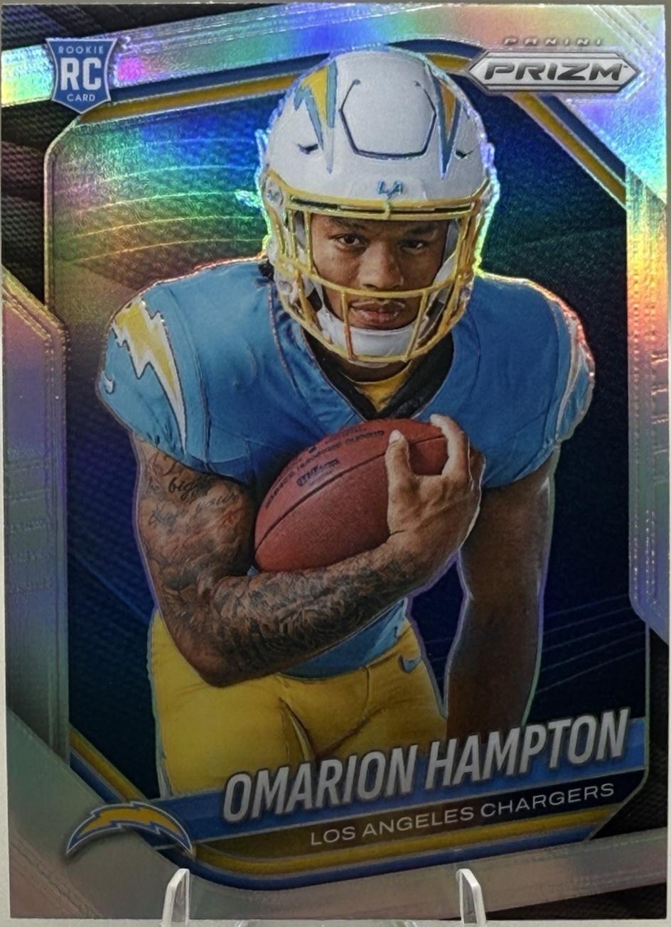 2025 Panini Prizm Omarion Hampton [Rookie Variation Silver] #423 card