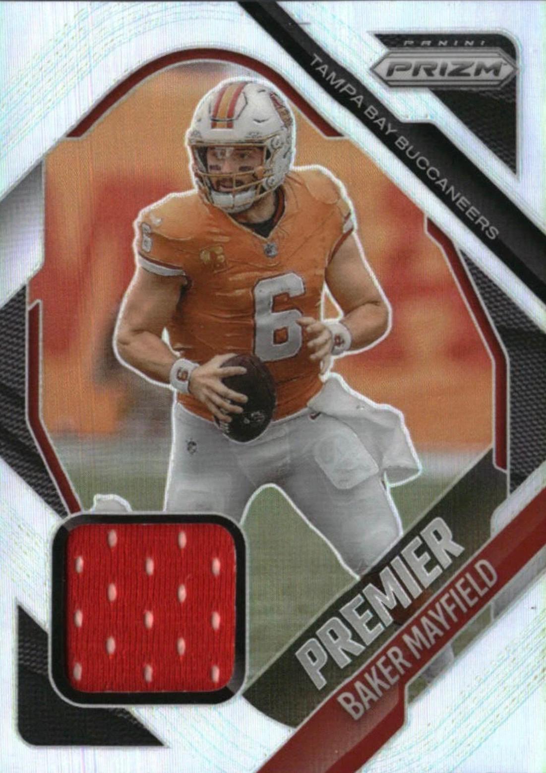 2025 Panini Prizm Premier Jersey Baker Mayfield #PJY-BMD card