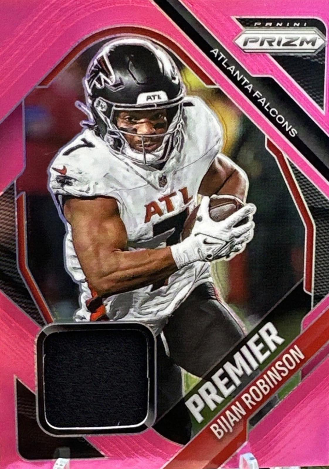 2025 Panini Prizm Premier Jersey Bijan Robinson  [Pink] #PJY-BIR card