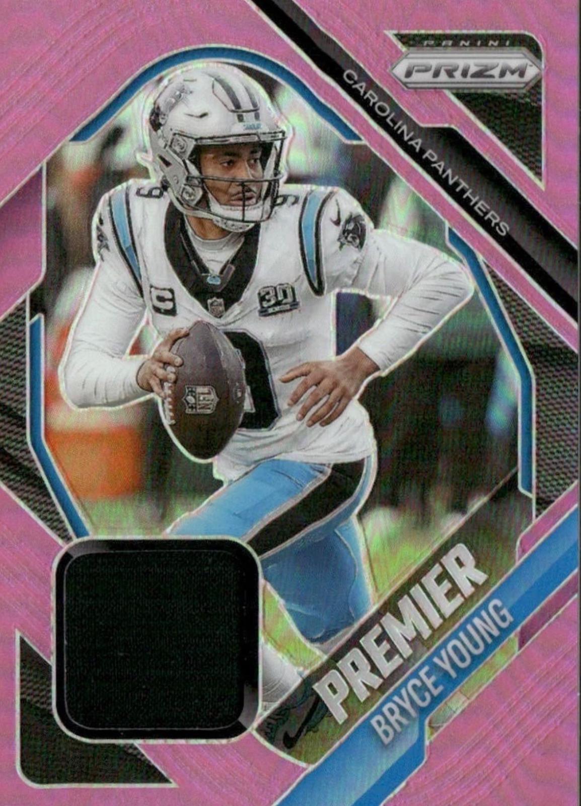 2025 Panini Prizm Premier Jersey Bryce Young [Pink] #PJY-BYG card