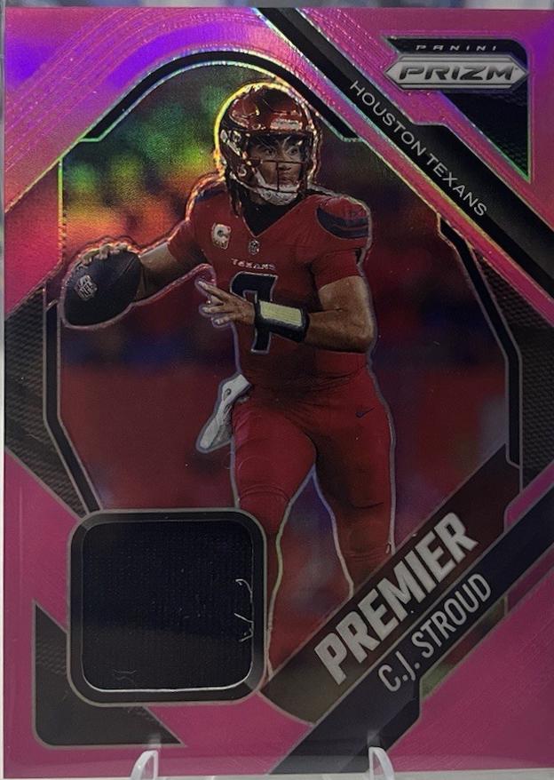 2025 Panini Prizm Premier Jersey C.J. Stroud  [Pink] #PJY-CJS card
