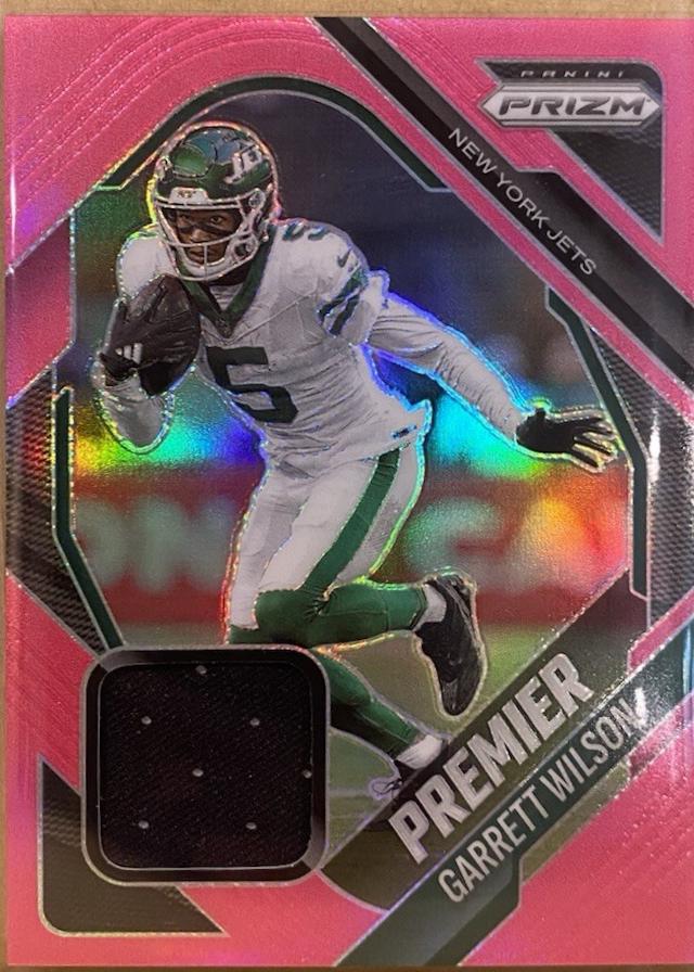2025 Panini Prizm Premier Jersey Garrett Wilson [Pink] #PJY-GWN card