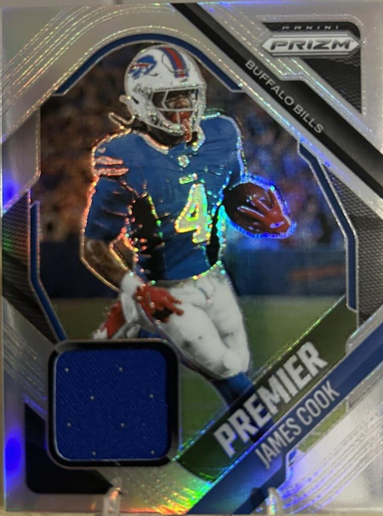2025 Panini Prizm Premier Jersey James Cook #PJY-JCK card