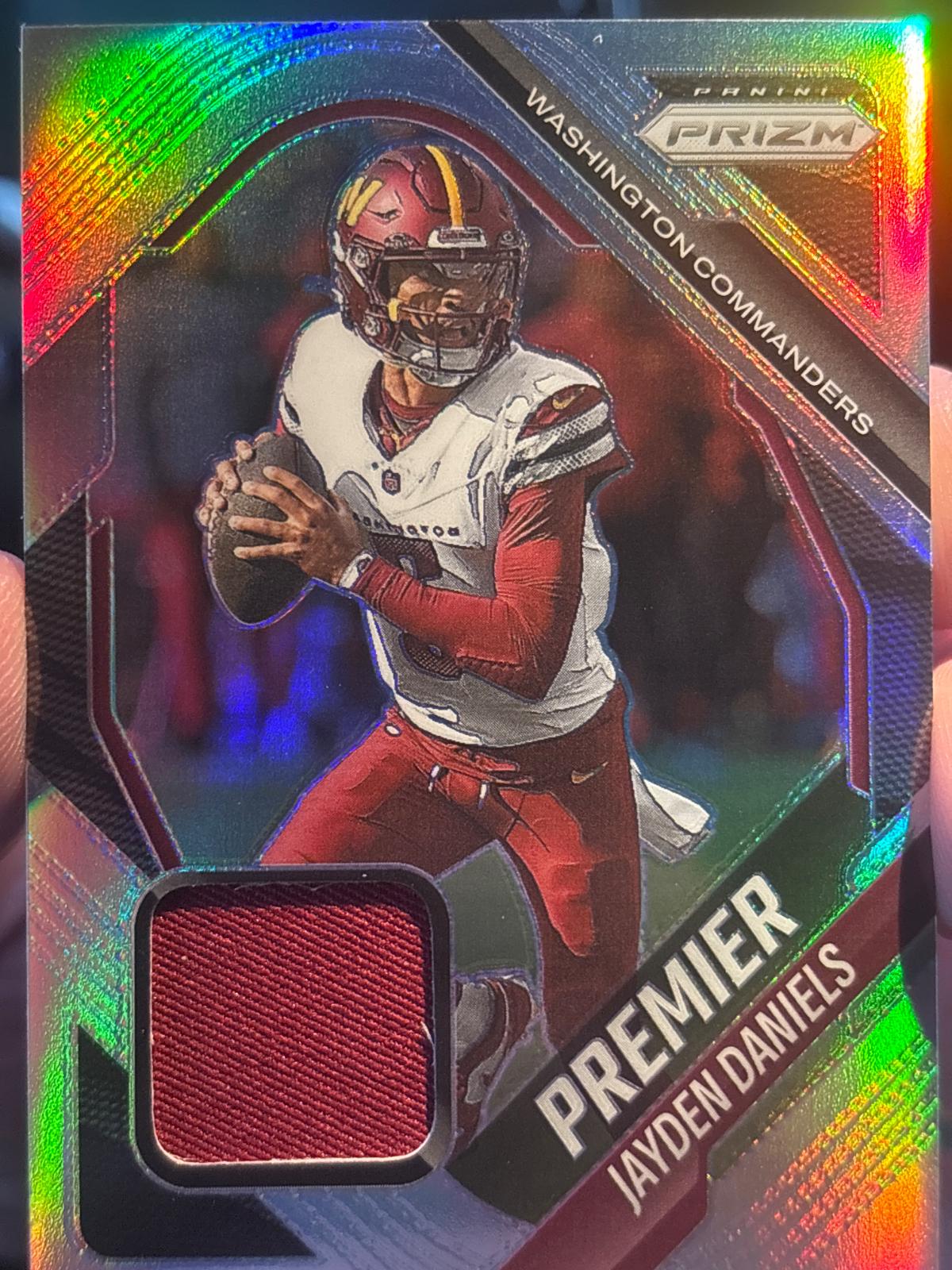 2025 Panini Prizm Premier Jersey Jayden Daniels #PJY-JDA card