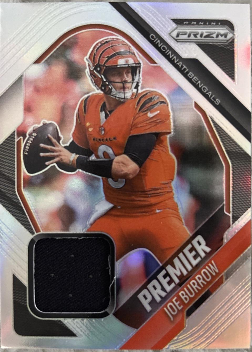 2025 Panini Prizm Premier Jersey Joe Burrow #PJY-JBW card