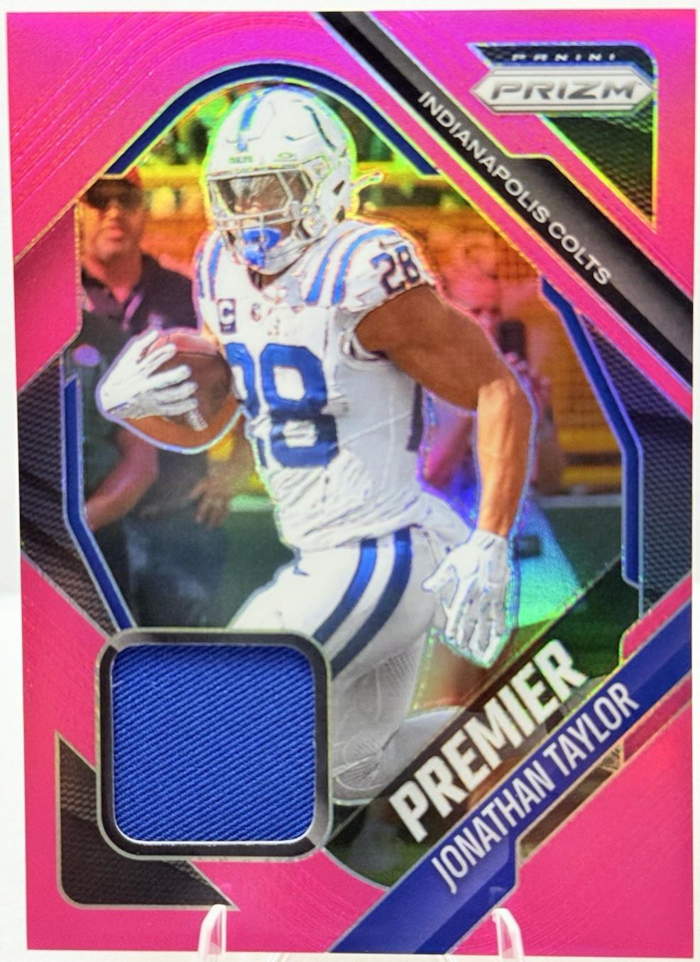 2025 Panini Prizm Premier Jersey Jonathan Taylor [Pink] #PJY-JTR card