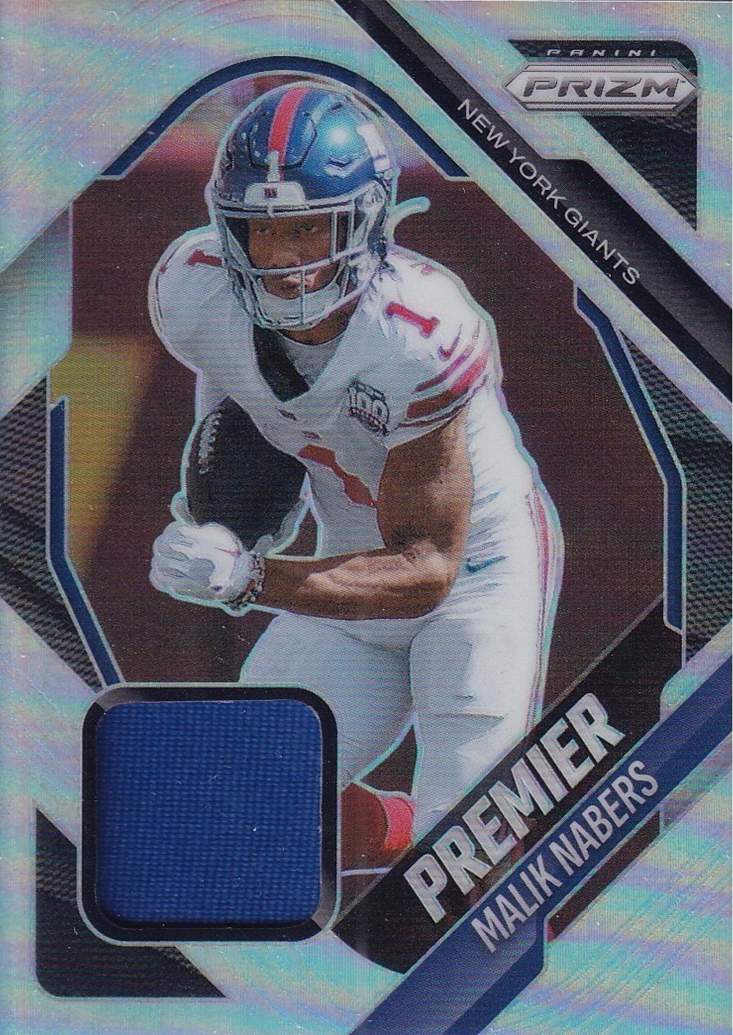 2025 Panini Prizm Premier Jersey Malik Nabers #PJY-MNS card