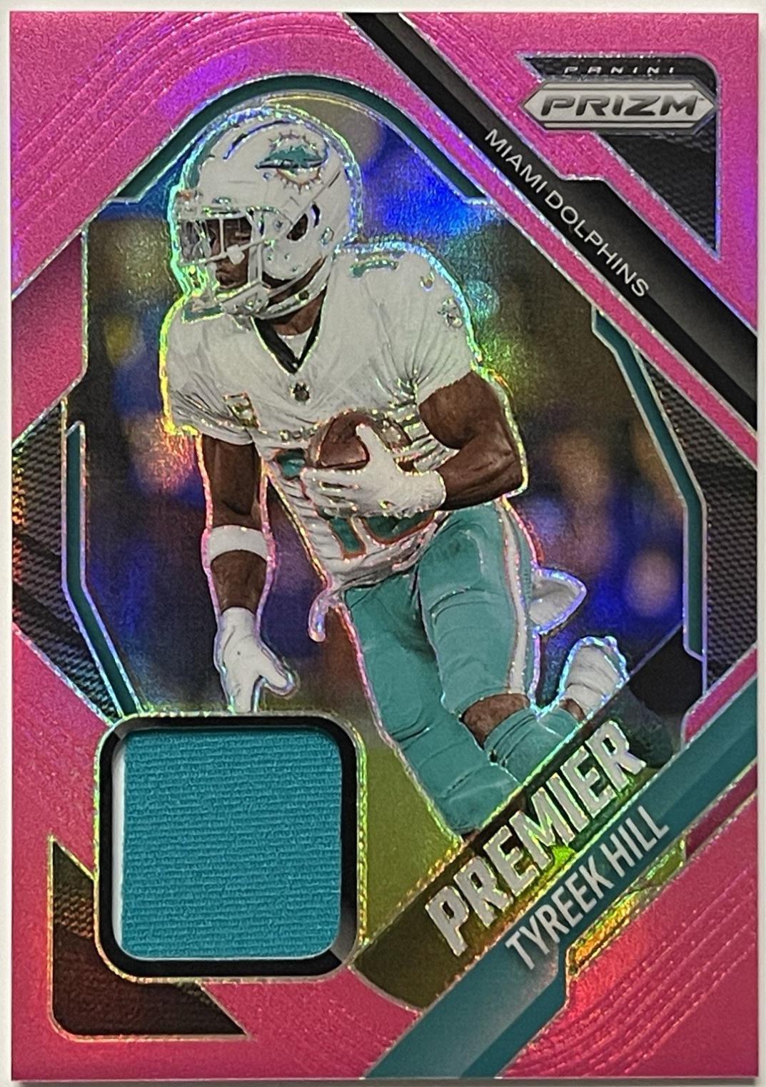 2025 Panini Prizm Premier Jersey Tyreek Hill [Pink] #PJY-THL card