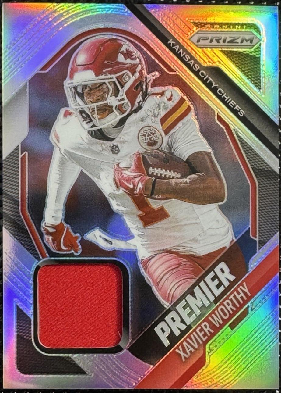 2025 Panini Prizm Premier Jersey Xavier Worthy #PJY-XWY card