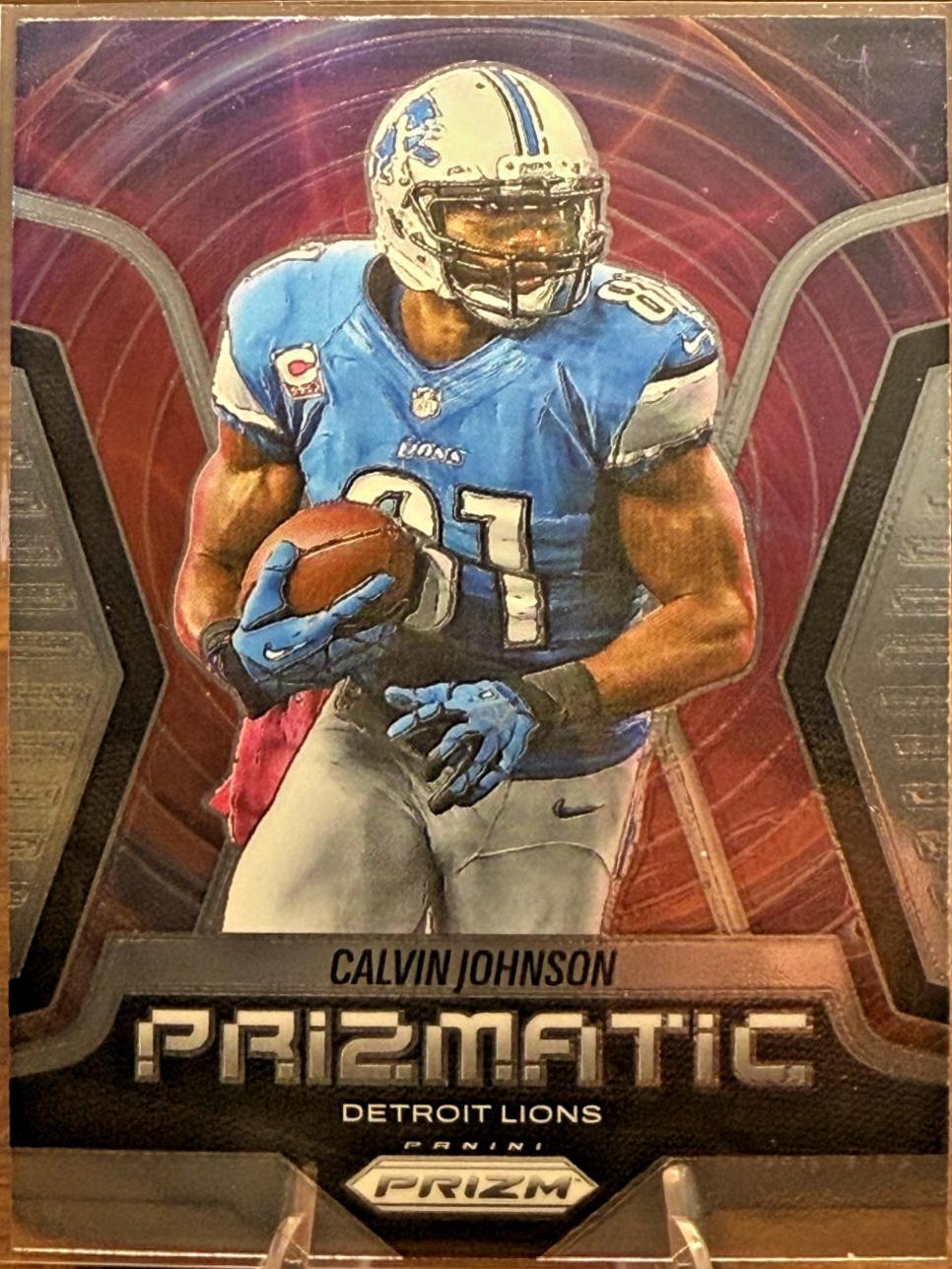 2025 Panini Prizm Prizmatic Calvin Johnson #17 card