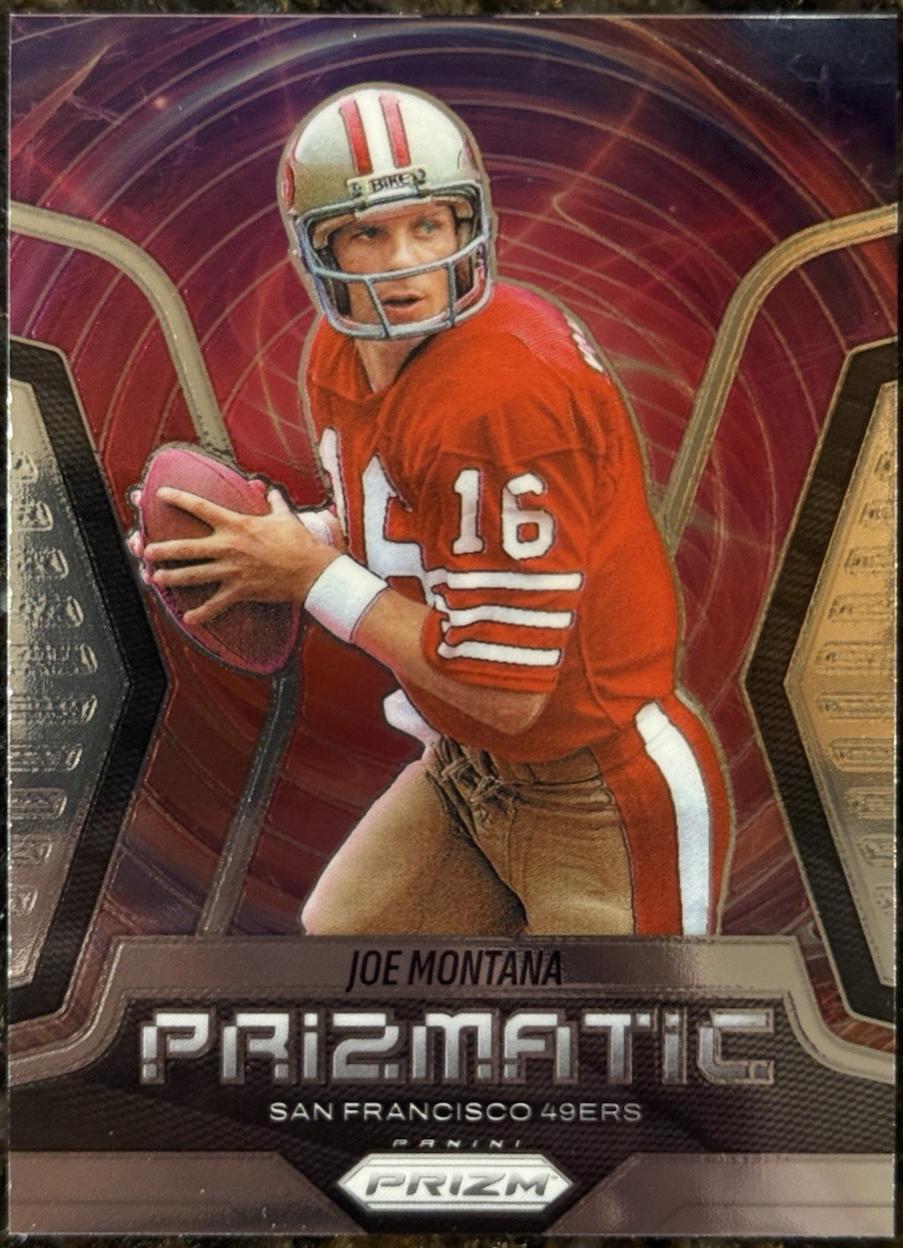 2025 Panini Prizm Prizmatic Joe Montana #5 card