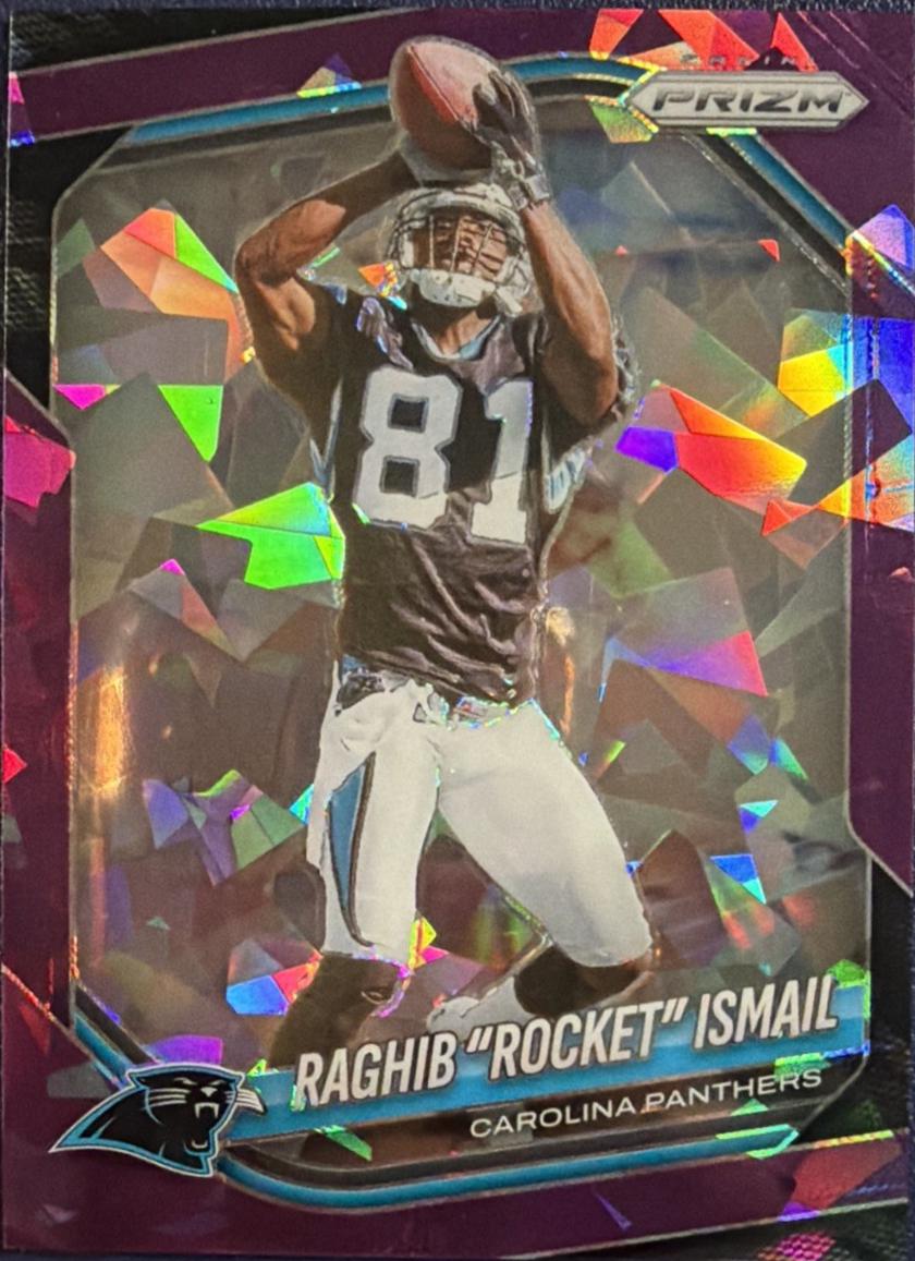 2025 Panini Prizm Raghib Rocket Ismail [Purple Ice] #86 card