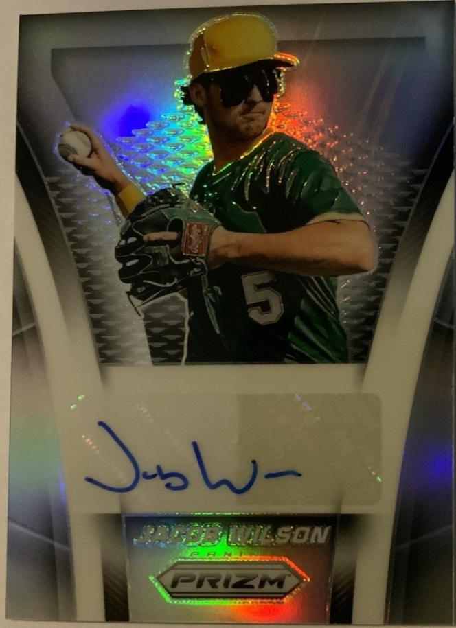 2025 Panini Prizm Throwback Signature Jacob Wilson #TS-JW card