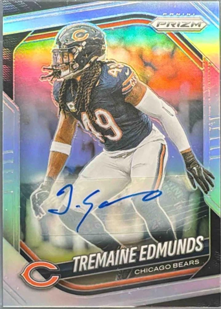 2025 Panini Prizm Tremaine Edmunds [Silver Autograph] #245 card