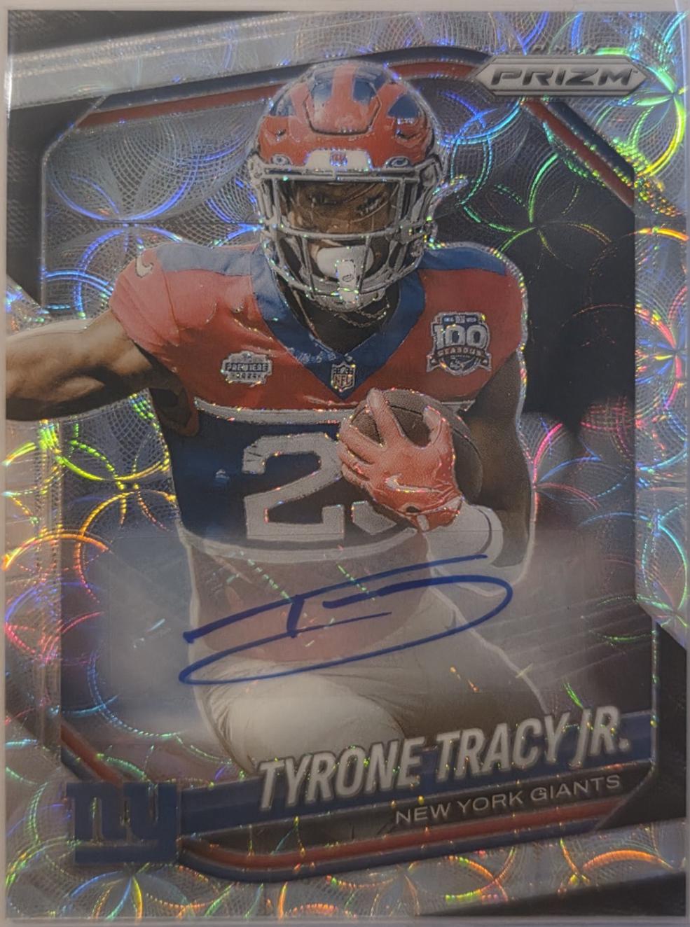 2025 Panini Prizm Tyrone Tracy Jr. [Silver Autograph] #203 card