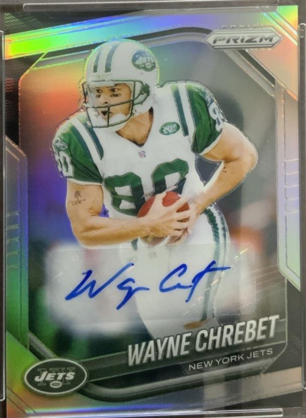 2025 Panini Prizm Wayne Chrebet [Silver Autograph] #295 card