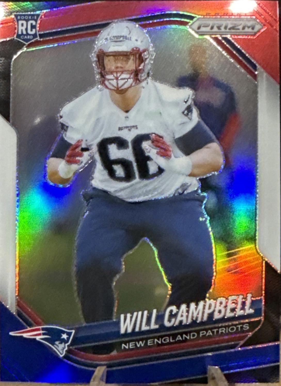 2025 Panini Prizm Will Campbell [Red White Blue] #312 card