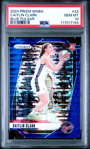 2025 Panini Prizm WNBA Caitlin Clark [Blue Pulsar] #22 card