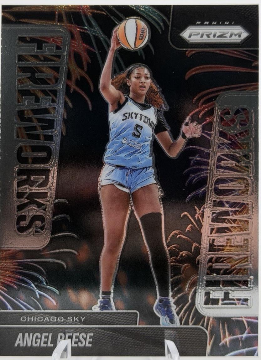 2025 Panini Prizm WNBA Fireworks Angel Reese #11 card