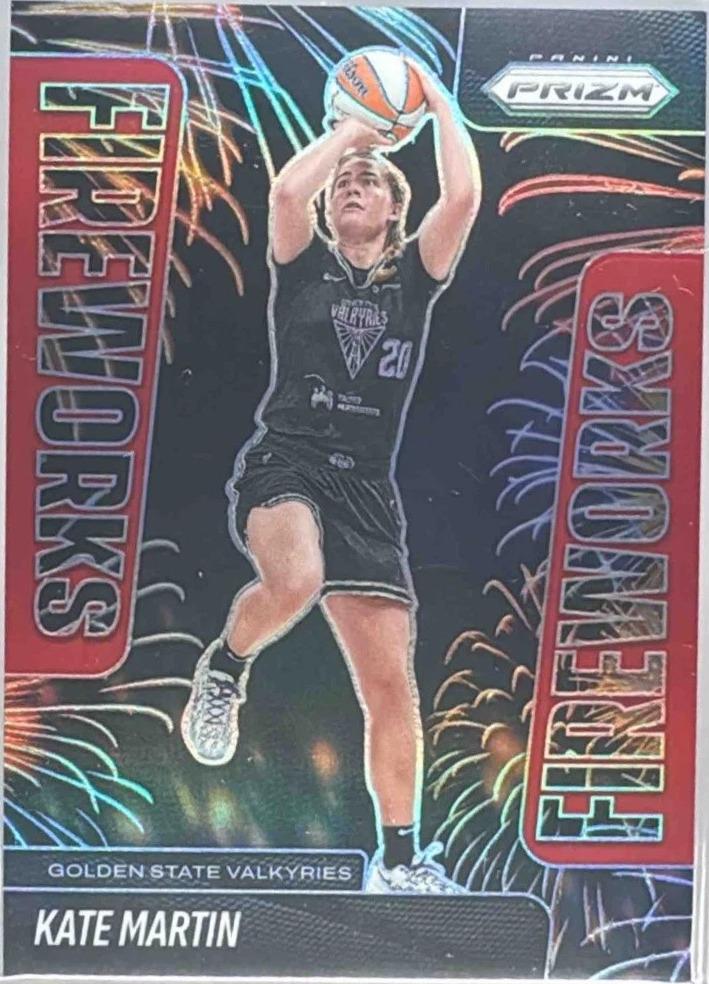 2025 Panini Prizm WNBA Fireworks Kate Martin [Red] #10 card