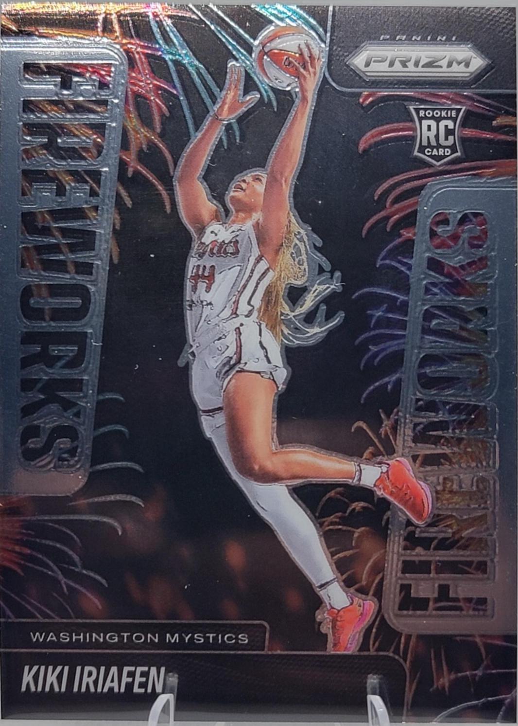 2025 Panini Prizm WNBA Fireworks Kiki Iriafen #13 card