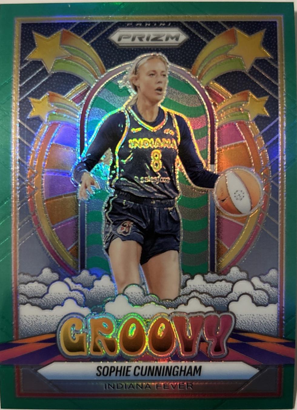 2025 Panini Prizm WNBA Groovy Sophie Cunningham [Green] #7 card