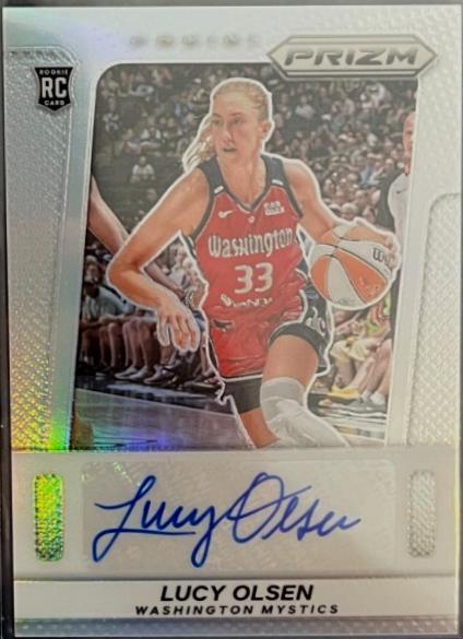 2025 Panini Prizm WNBA Throwback Signature Lucy Olsen #34 card