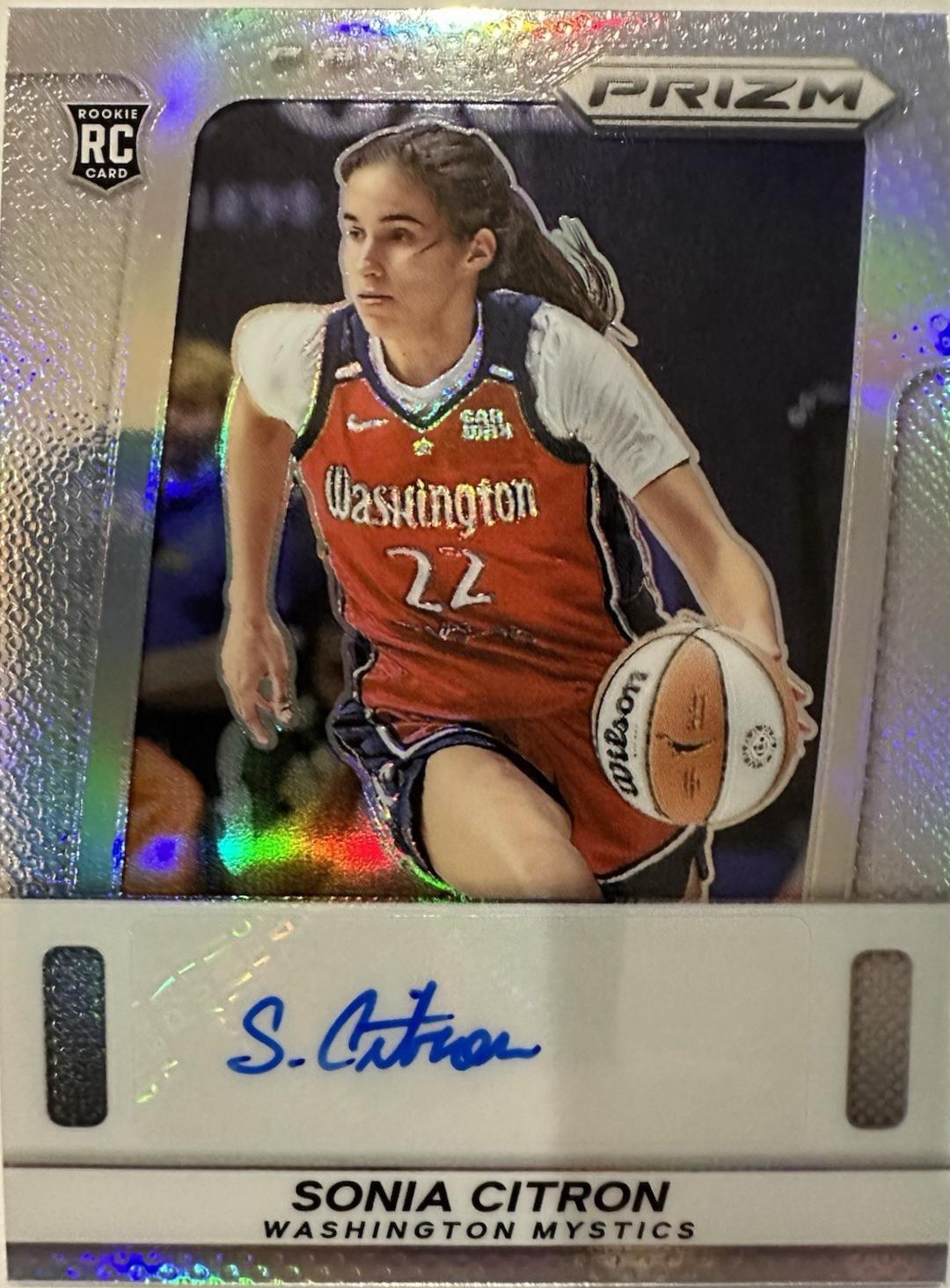 2025 Panini Prizm WNBA Throwback Signature Sonia Citron #16 card