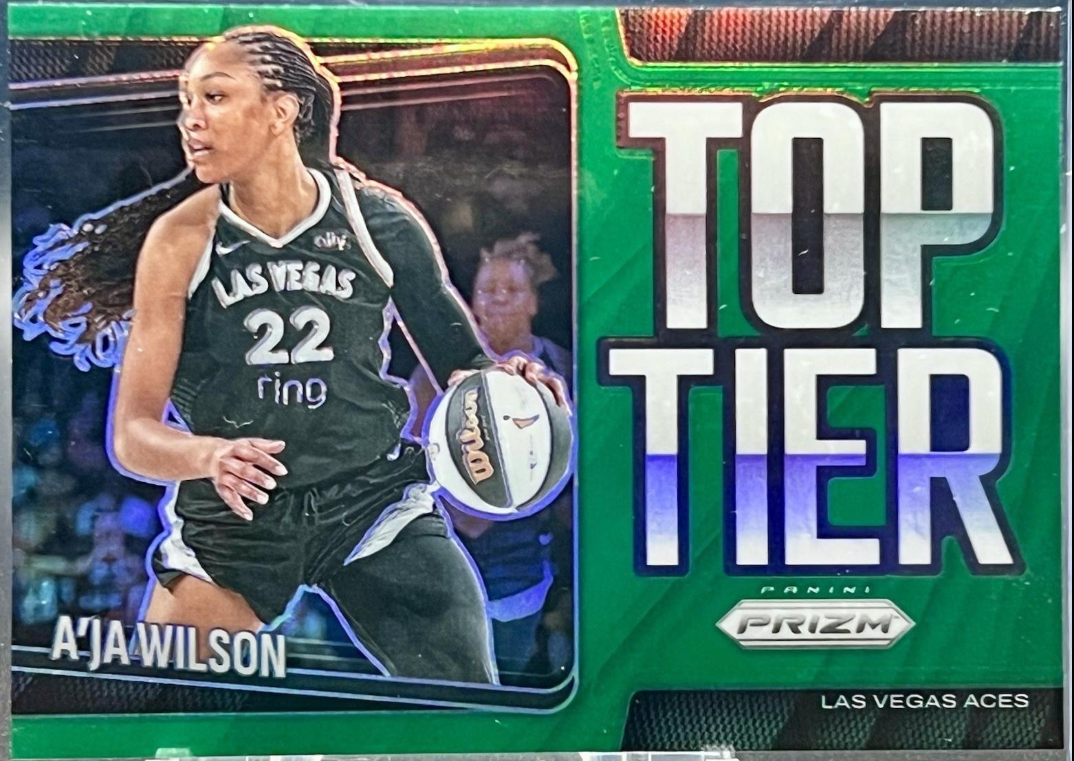 2025 Panini Prizm WNBA Top Tier A'ja Wilson [Green] #2 card