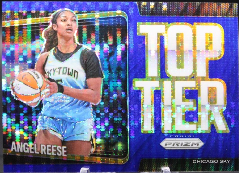 2025 Panini Prizm WNBA Top Tier Angel Reese [Blue Pulsar] #3 card