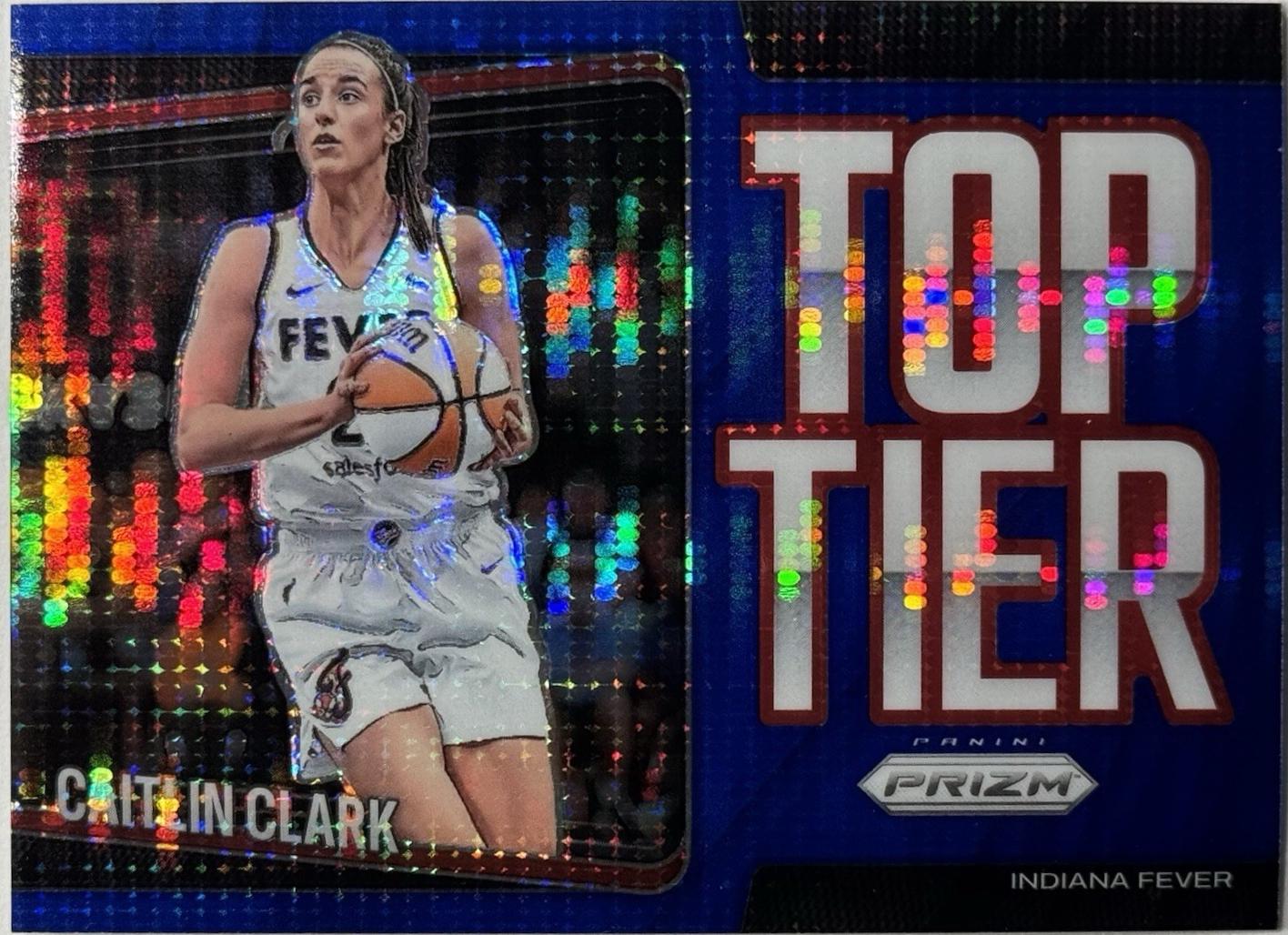 2025 Panini Prizm WNBA Top Tier Caitlin Clark [Blue Pulsar] #8 card