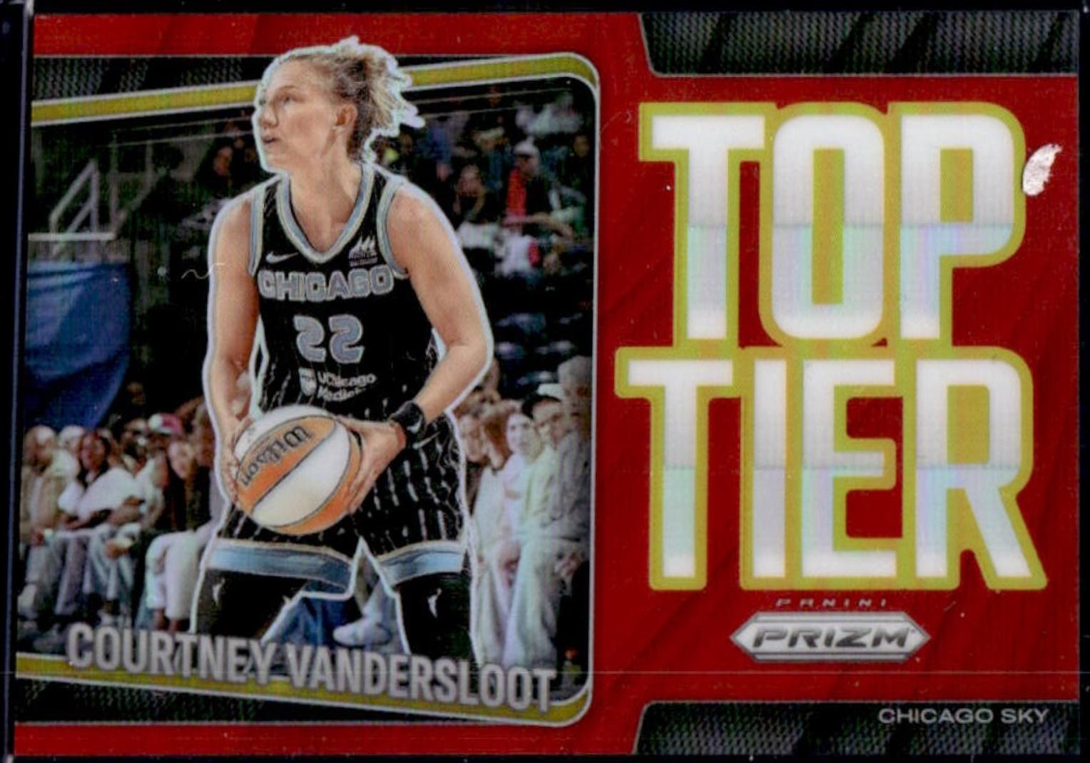 2025 Panini Prizm WNBA Top Tier Courtney Vandersloot [Red] #7 card