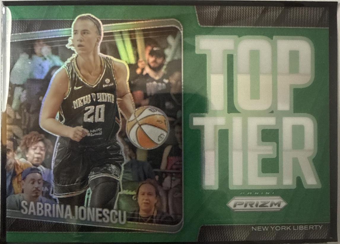 2025 Panini Prizm WNBA Top Tier Sabrina Ionescu [Green] #14 card