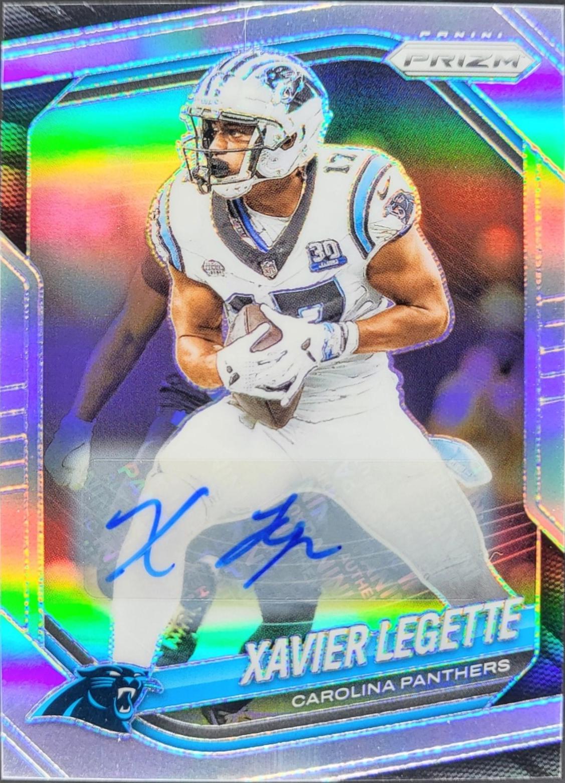 2025 Panini Prizm Xavier Legette [Silver Autograph] #118 card