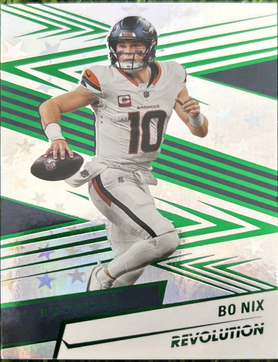 2025 Panini Revolution Bo Nix [Green Storm] #5 card