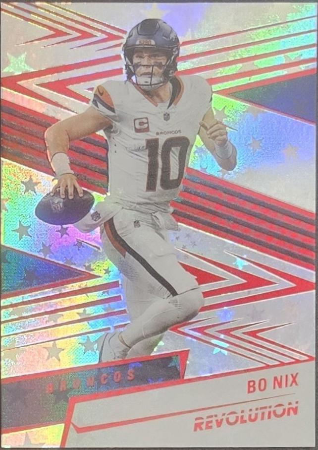 2025 Panini Revolution Bo Nix [Purple Astro] #5 card