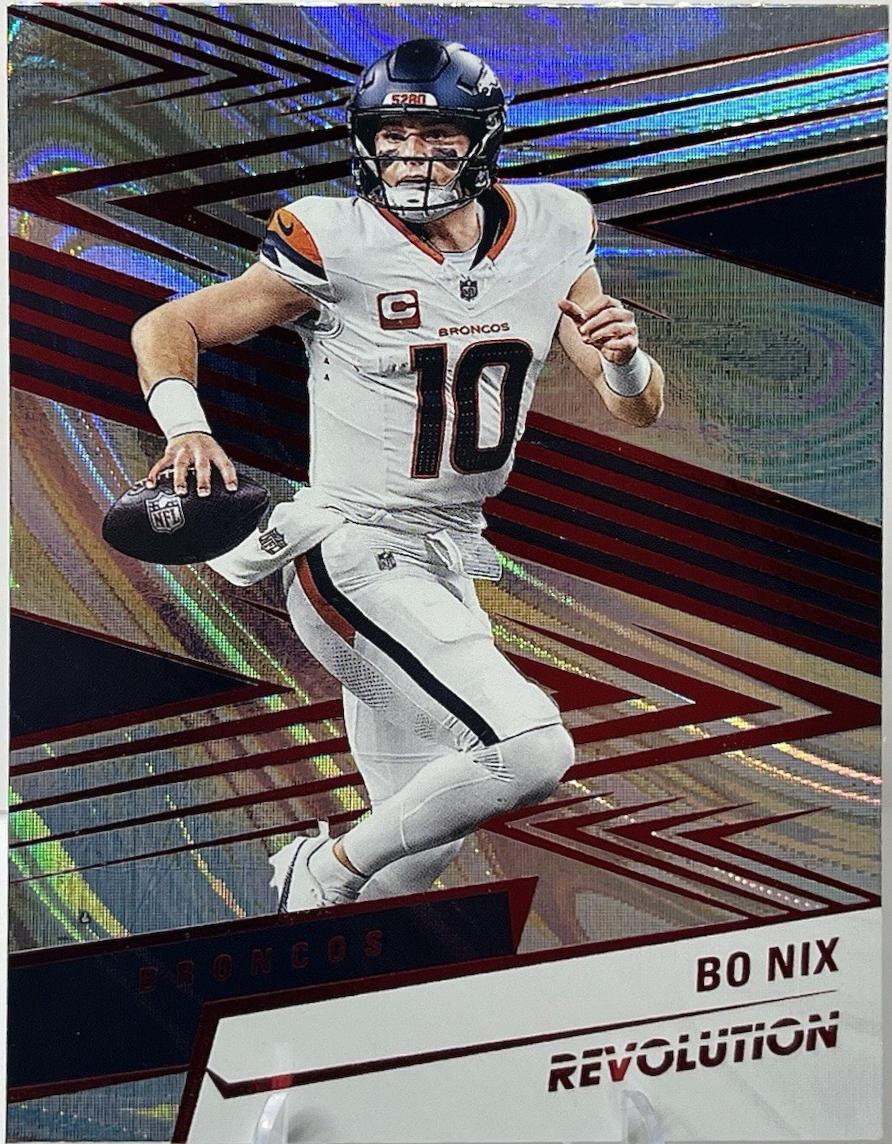 2025 Panini Revolution Bo Nix [Red Swirl] #5 card