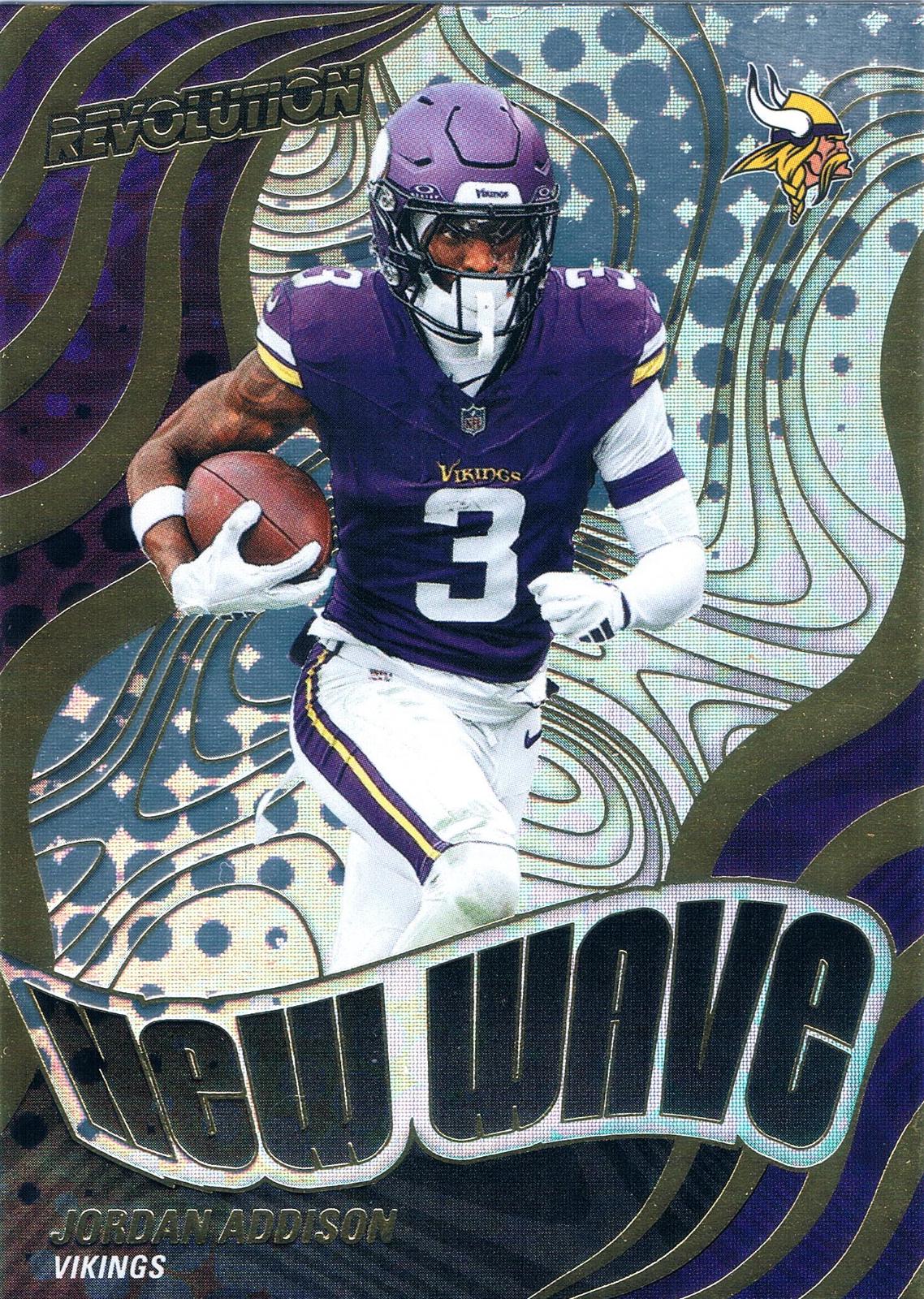 2025 Panini Revolution New Wave Jordan Addison #18 card