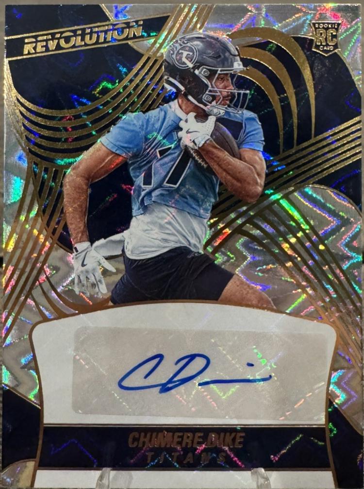 2025 Panini Revolution Rookie Autograph Chimere Dike #25 card