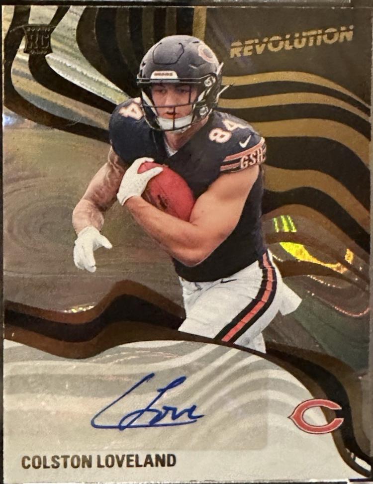 2025 Panini Revolution Rookie Autograph Colston Loveland #14 card