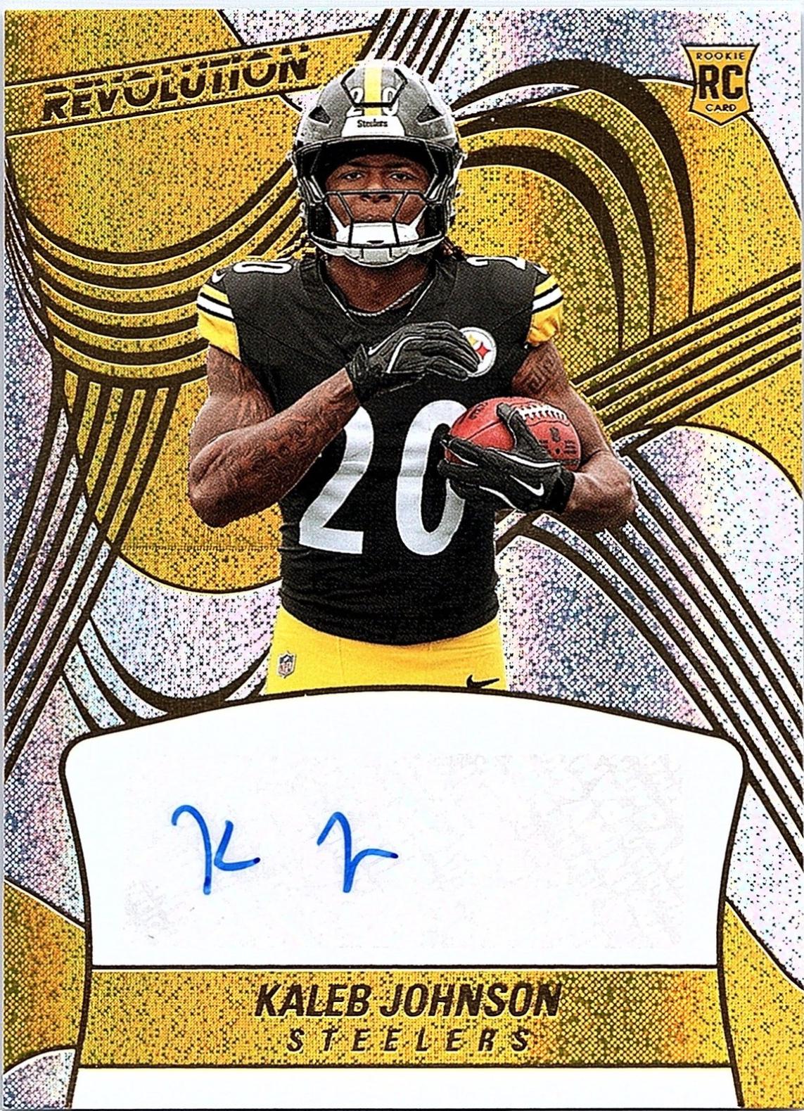 2025 Panini Revolution Rookie Autograph Kaleb Johnson #11 card