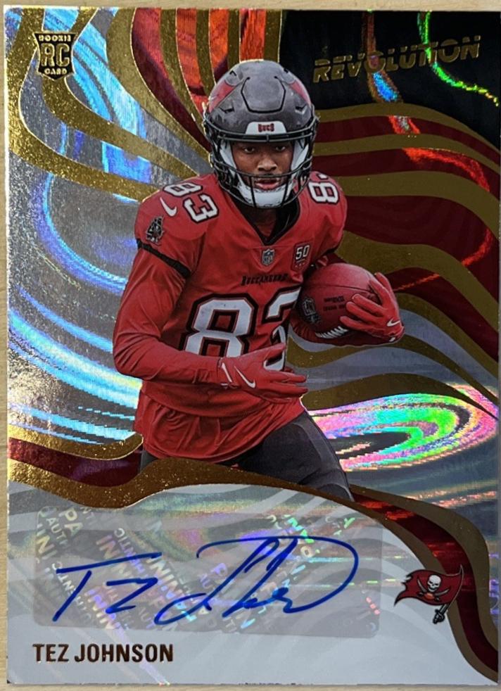 2025 Panini Revolution Rookie Autograph Tez Johnson #19 card