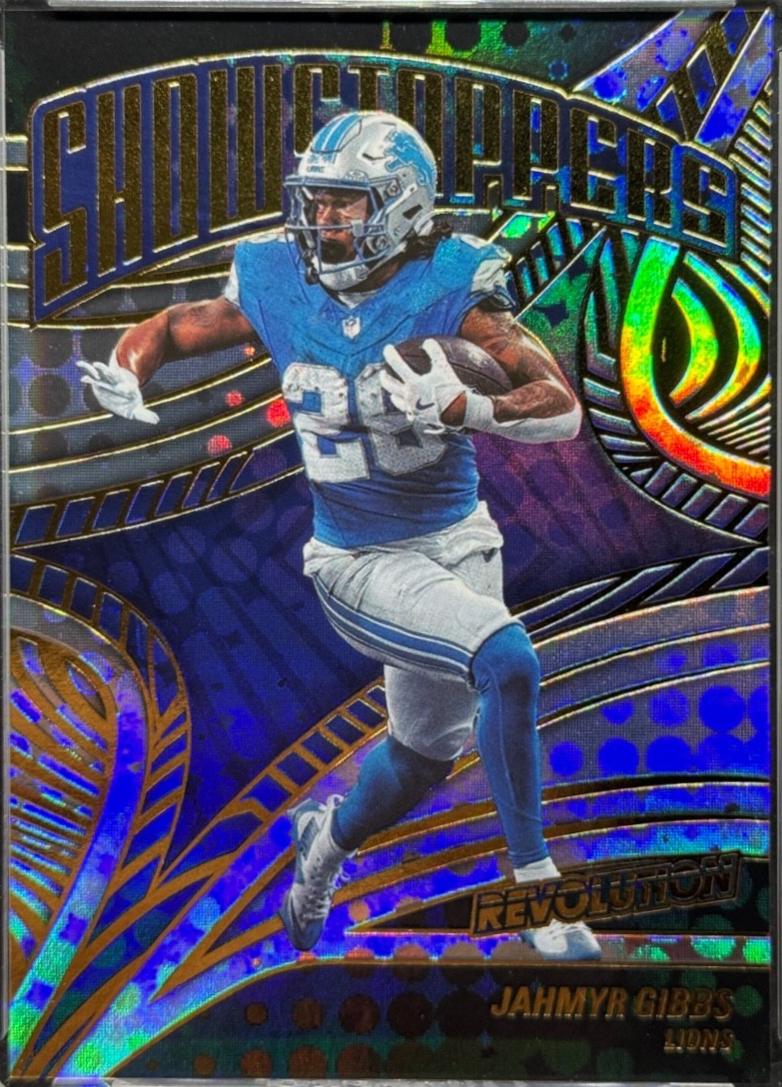 2025 Panini Revolution Showstoppers Jahmyr Gibbs #10 card