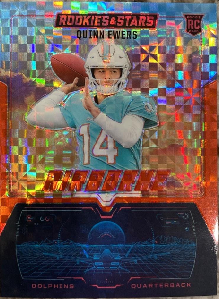 2025 Panini Rookies & Stars Airborne Quinn Ewers [Red Plaid] #11 card