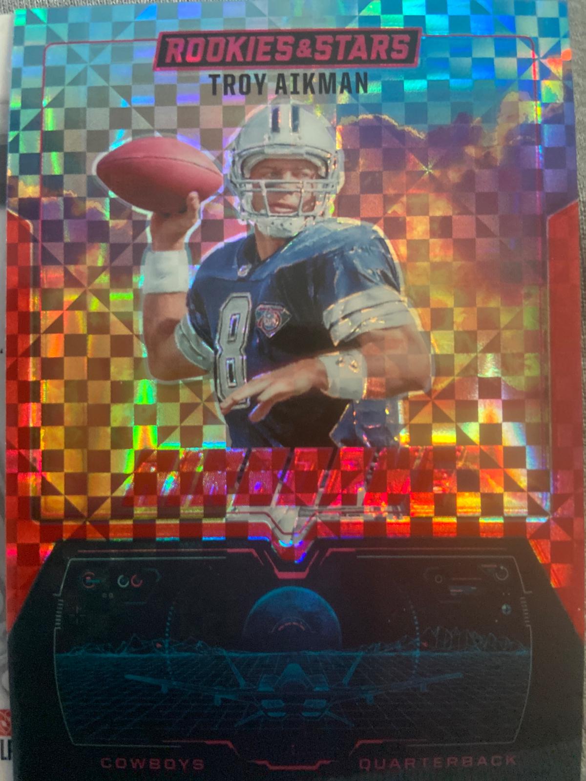 2025 Panini Rookies & Stars Airborne Troy Aikman [Red Plaid] #13 card