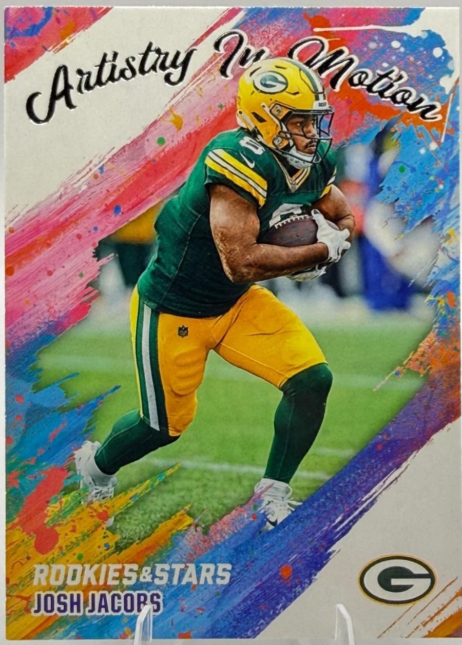 2025 Panini Rookies & Stars Artistry in Motion Josh Jacobs #7 card
